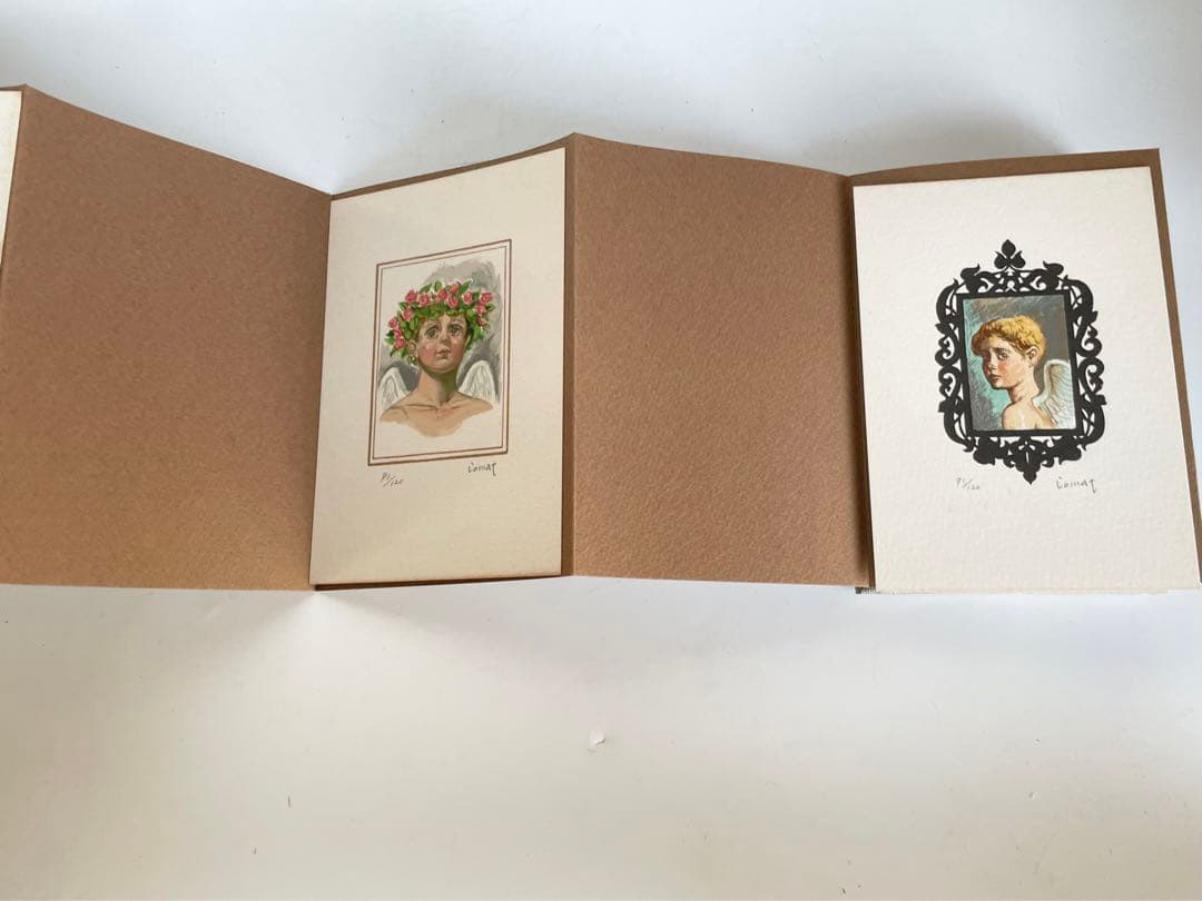 小松崎邦雄　リトグラフ石版画集 12の天使たち専用本型木箱付 限定本