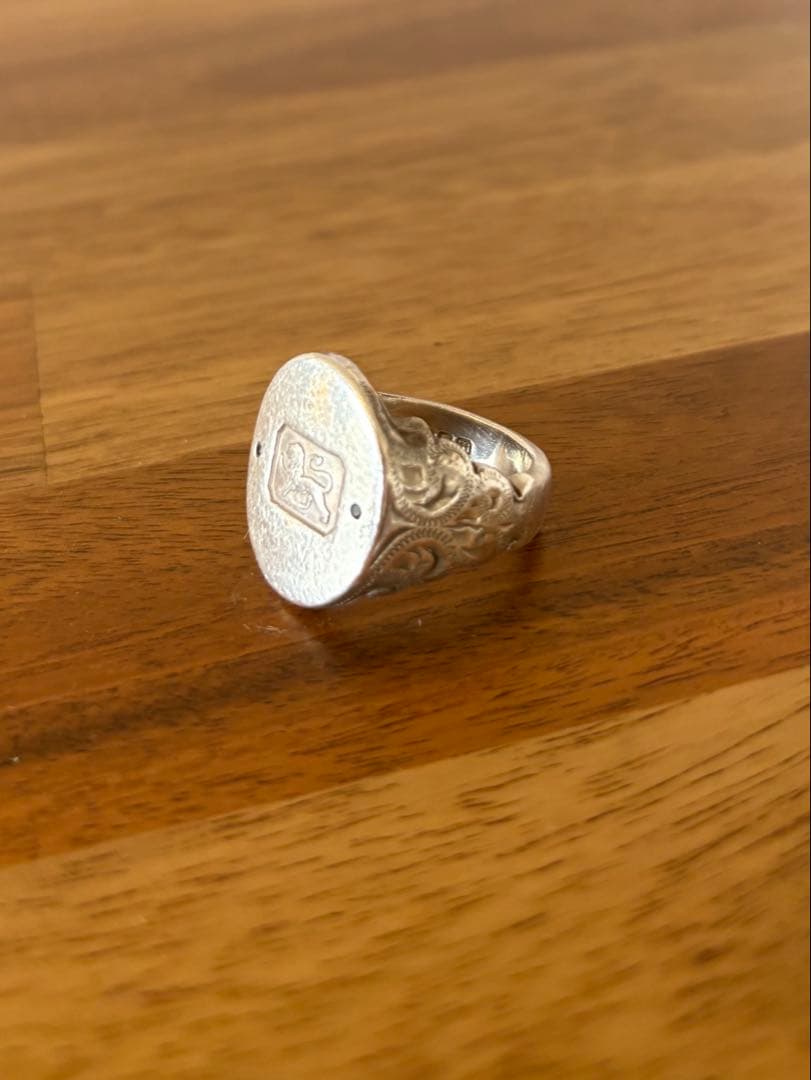 Rust made in England リング　ブラックダイヤ　シルバー925