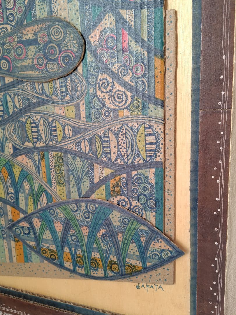 段ボールのはり絵作品 2点セット