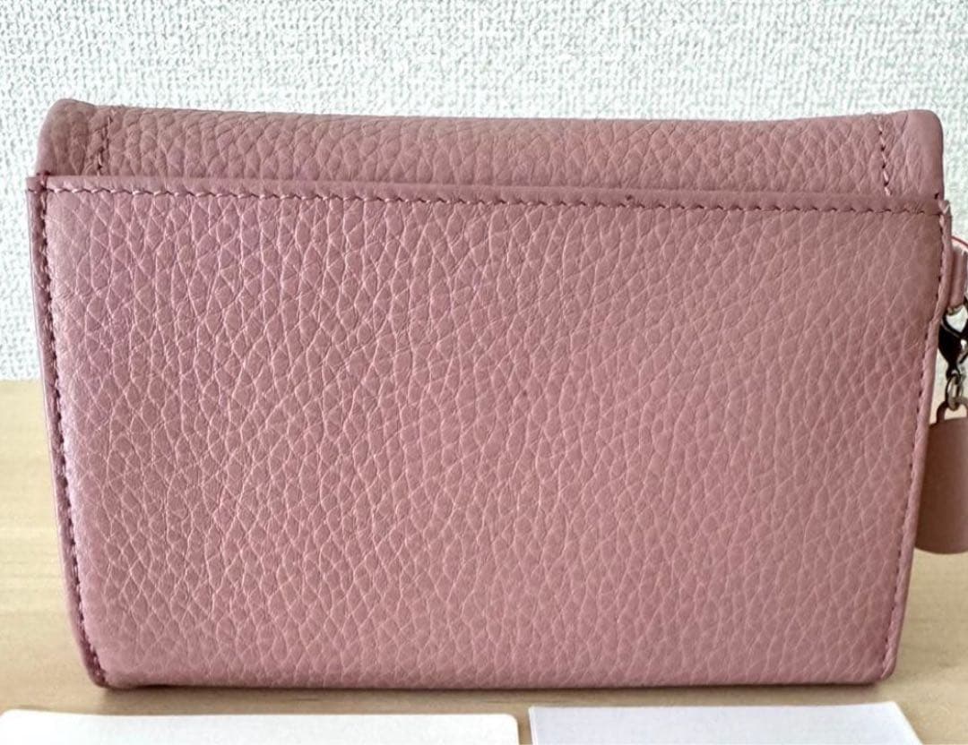 新品☆ジルスチュアート シボ革 レザー 二つ折り財布 ルナティ ☆ピンク