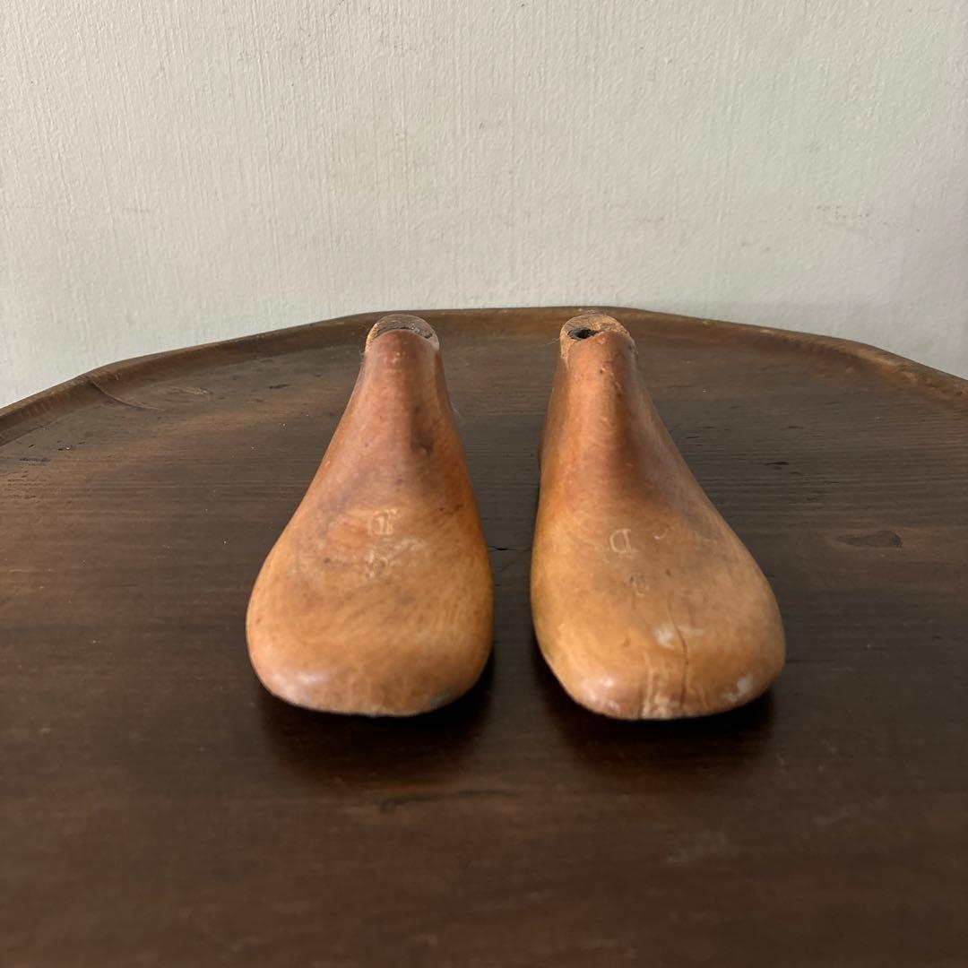 アンティーク 子供靴木型　フランス　木靴　不揃い古道具　骨董　ガーデニング　李朝