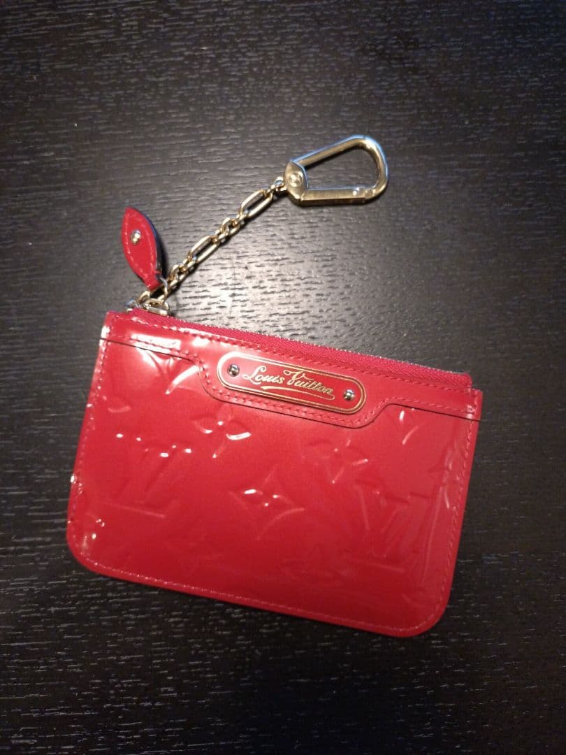 ルイヴィトン ヴェルニ ポシェットクレ ケース M90214 レッド　小銭