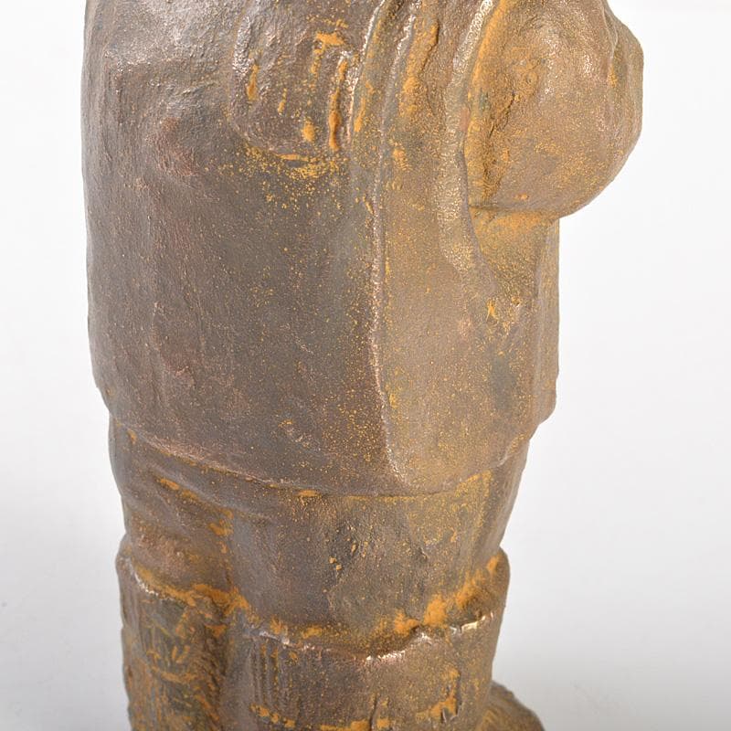 中国　鋳銅　冬晨　置物　箱付　C　6026