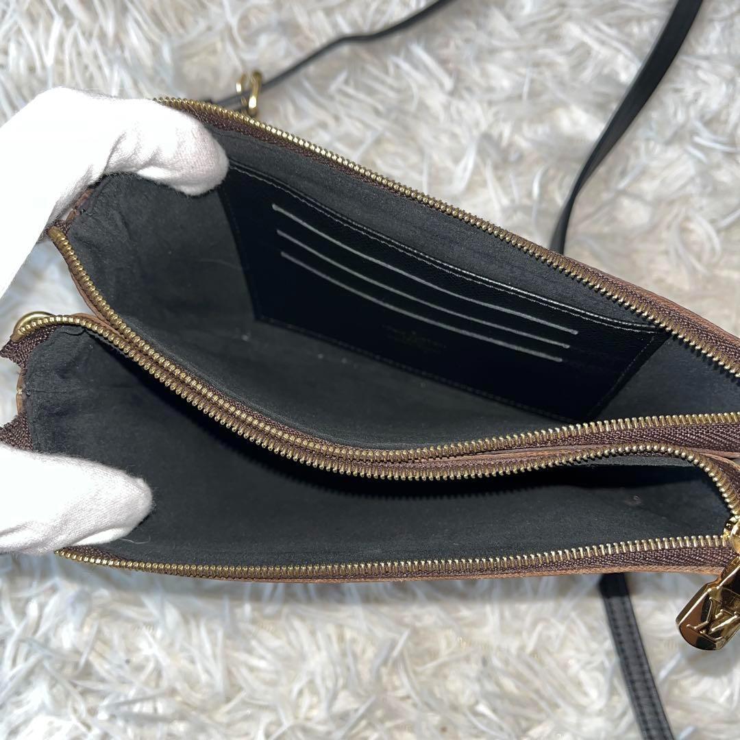 ルイヴィトン　ショルダー　ドゥーブルジップ　モノグラムジャイアント　リバース