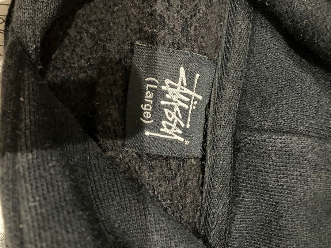 00s old stussy キッズフォト プリント パーカー ブラック L