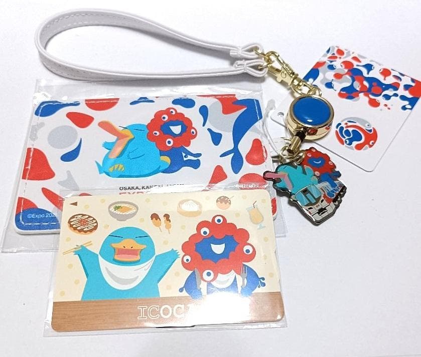 【希少・未開封】E．新品ミャクミャクICOCA合皮パスケース付き