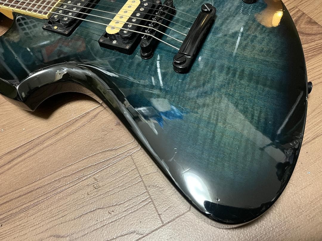 B.C.RICH モッキンバード シースルーブラック 虎目 ディマジオ ケース付