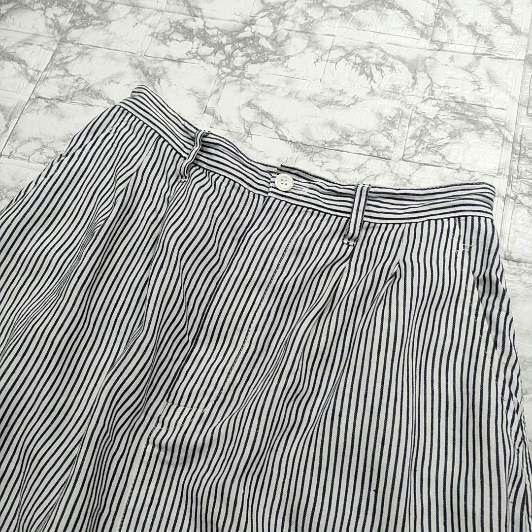 【希少】ジュンヤワタナベコムデギャルソン リネン ストライプサルエルパンツ　M