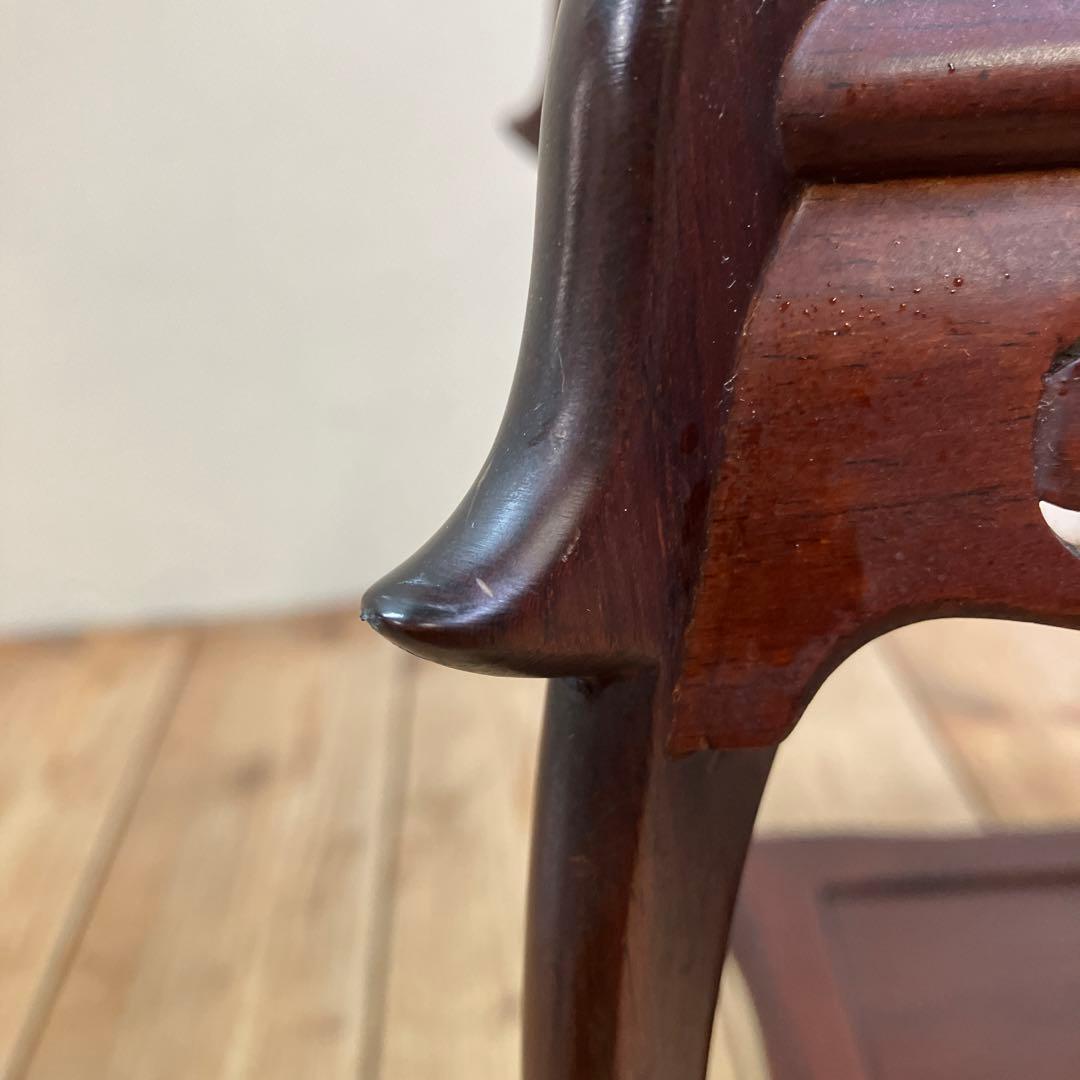 B-1 香炉台 木製 アジアンスタイル 中国美術 唐木 飾り台 骨董 盆栽台