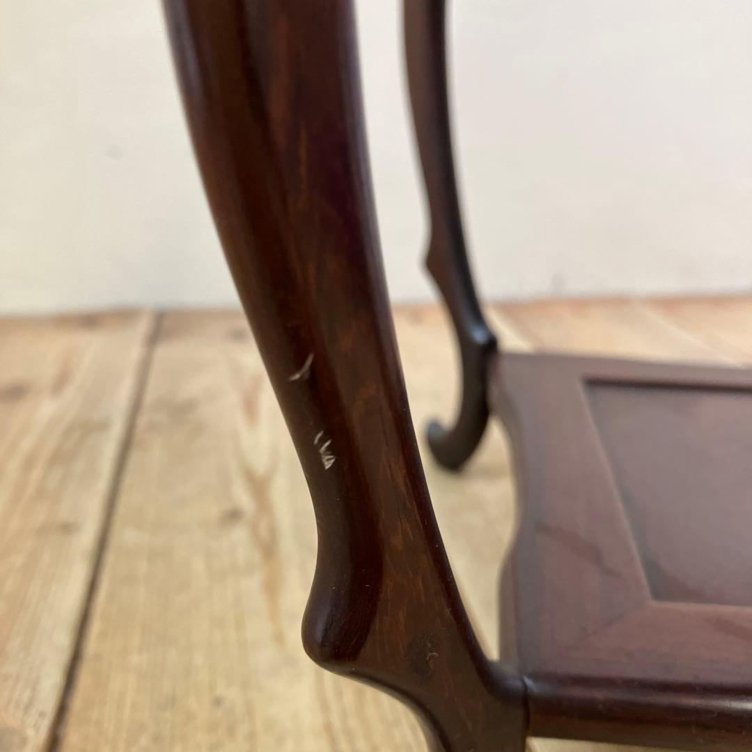 B-1 香炉台 木製 アジアンスタイル 中国美術 唐木 飾り台 骨董 盆栽台