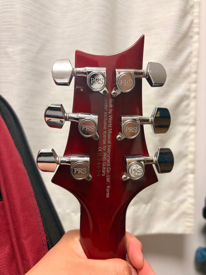 【美品】PRS SE Custom レッドエレキギター　※ケース付き