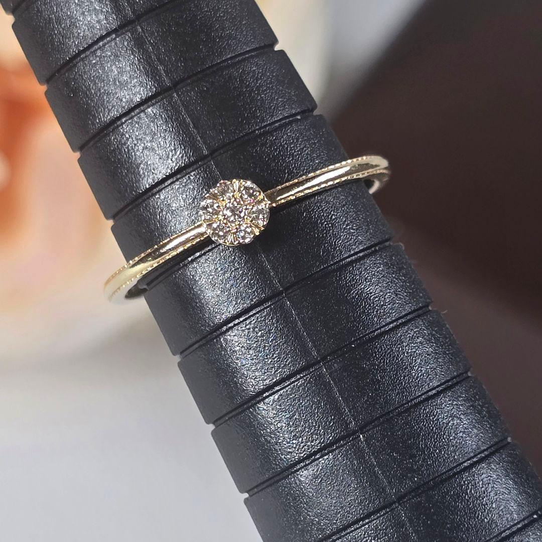 agete　アガット　K10　ダイヤモンドリング シャンデリア 12.５号