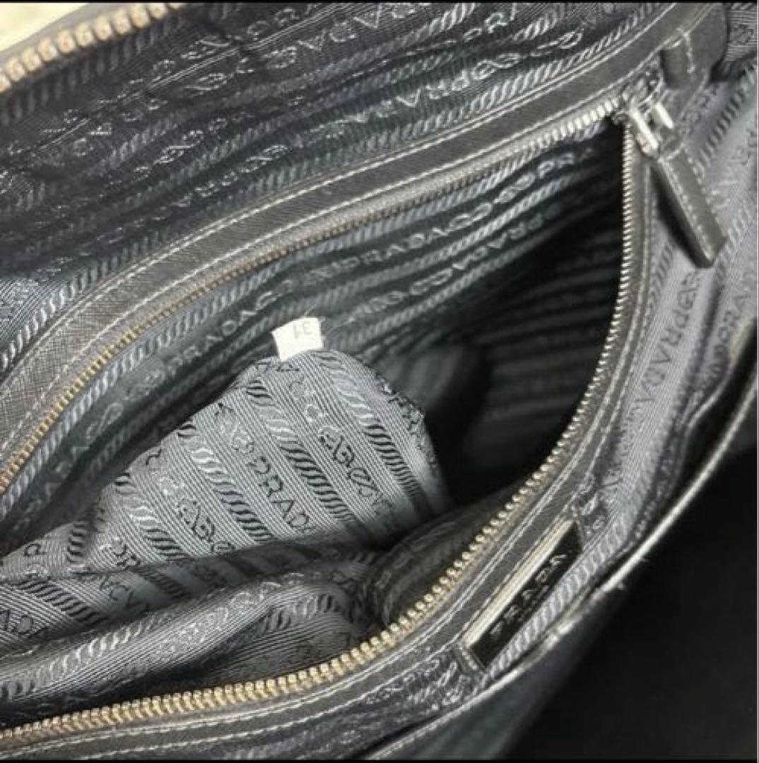 PRADA プラダ　ビジネスバッグ　ナイロン サフィアーノレザー 三角ロゴ