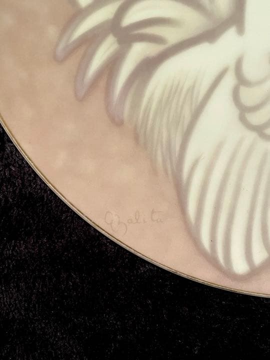 プレミアノリタケ サイン入り鶏文飾皿