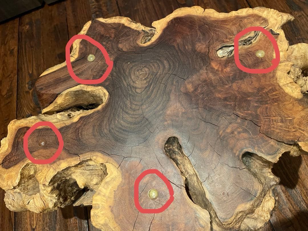 KAJA 古木ガラスローテーブル