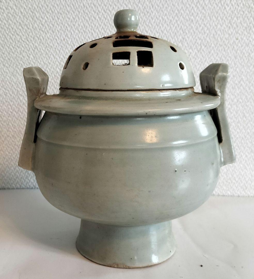 李朝　白磁香炉