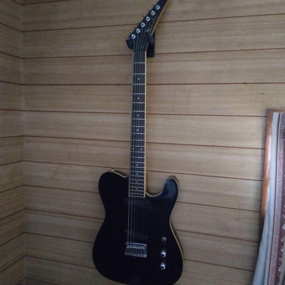 黒いテレキャスタータイプエレキギター