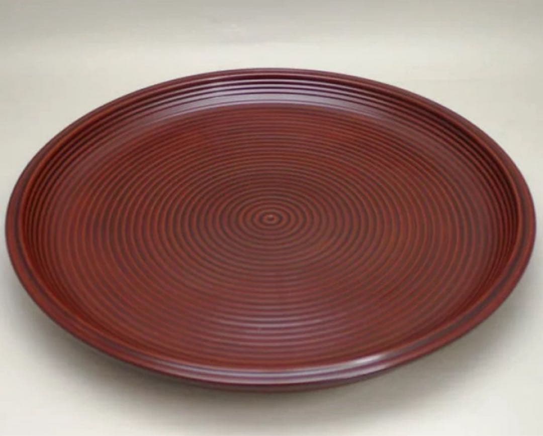 漆塗り 乱盆 一尺一寸六分