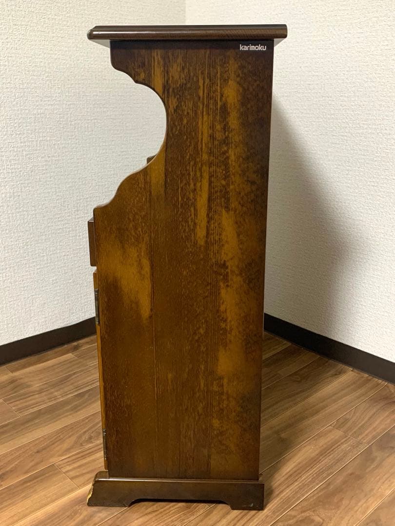 カリモク　サイドチェスト　レトロ電話台　キャビネット　コロニアル