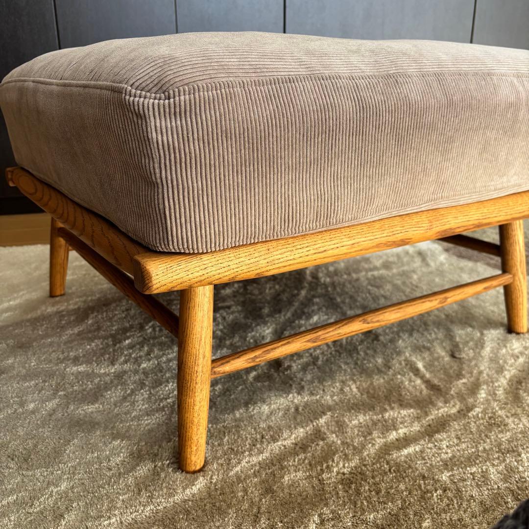 【美品】モモナチュラル オットマン グレー