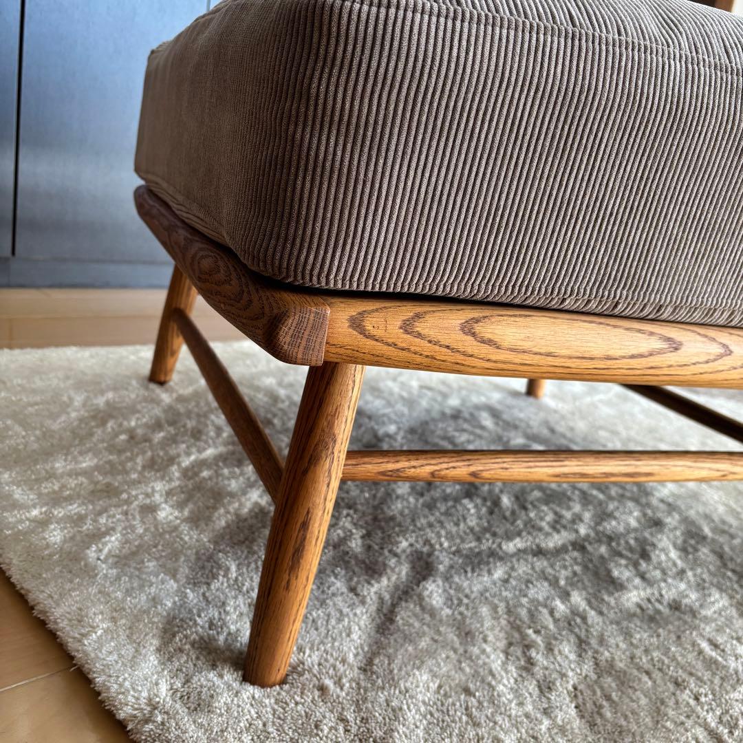 【美品】モモナチュラル オットマン グレー