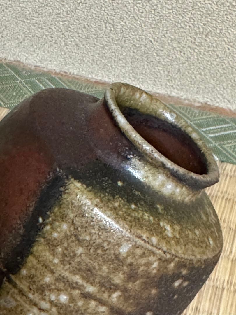 備前　肩衝茶入　人間国宝　山本陶秀