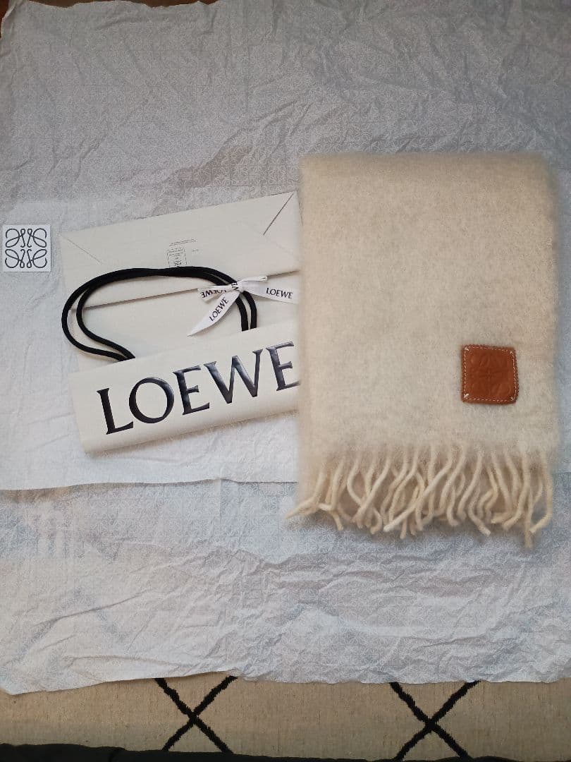 LOEWE ロエベ マフラー モヘア フリンジ