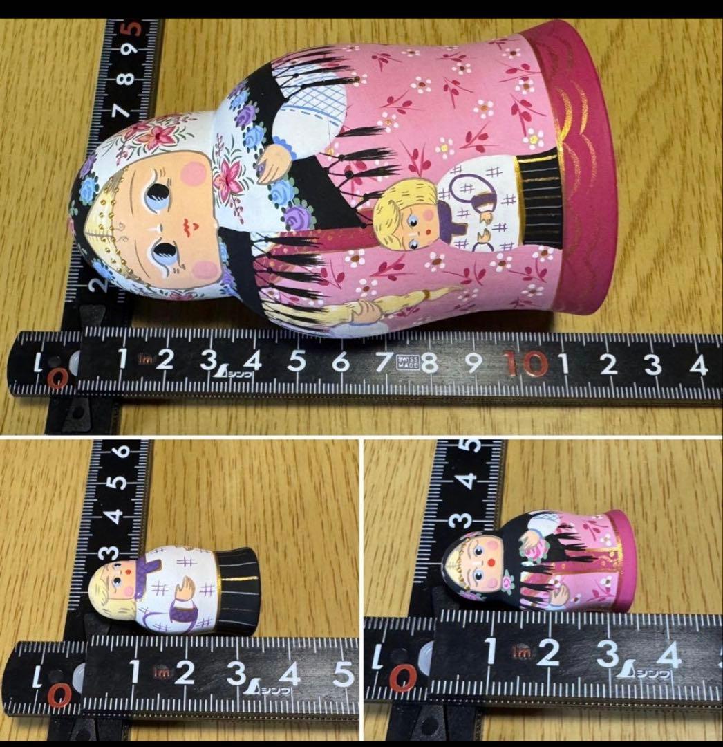 新品　ロシア　アーティスト　ダリア　ミッチィナ作品。マトリョーシカ。6体。