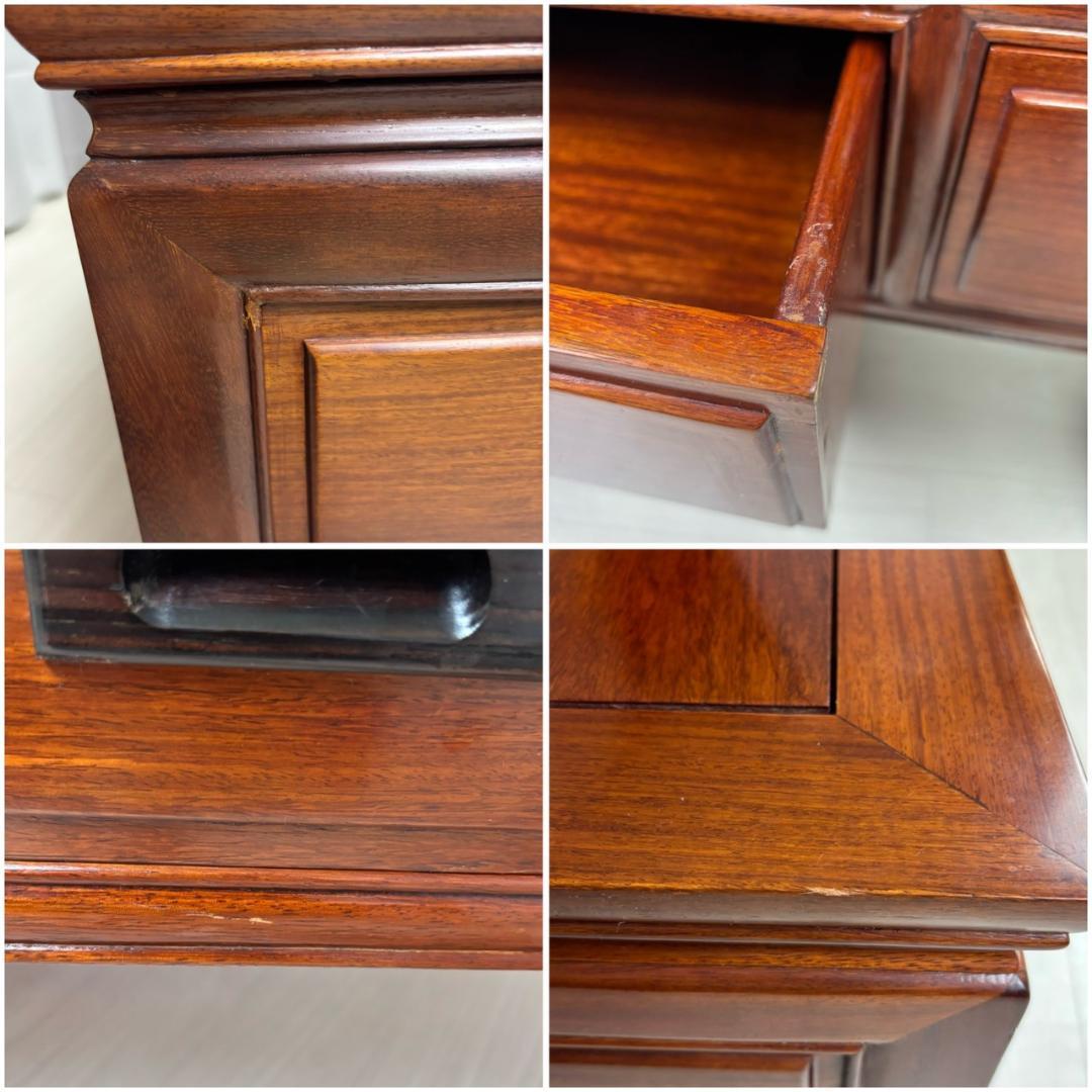 中国家具 唐木 文机 漆塗り 座卓 ローテーブル