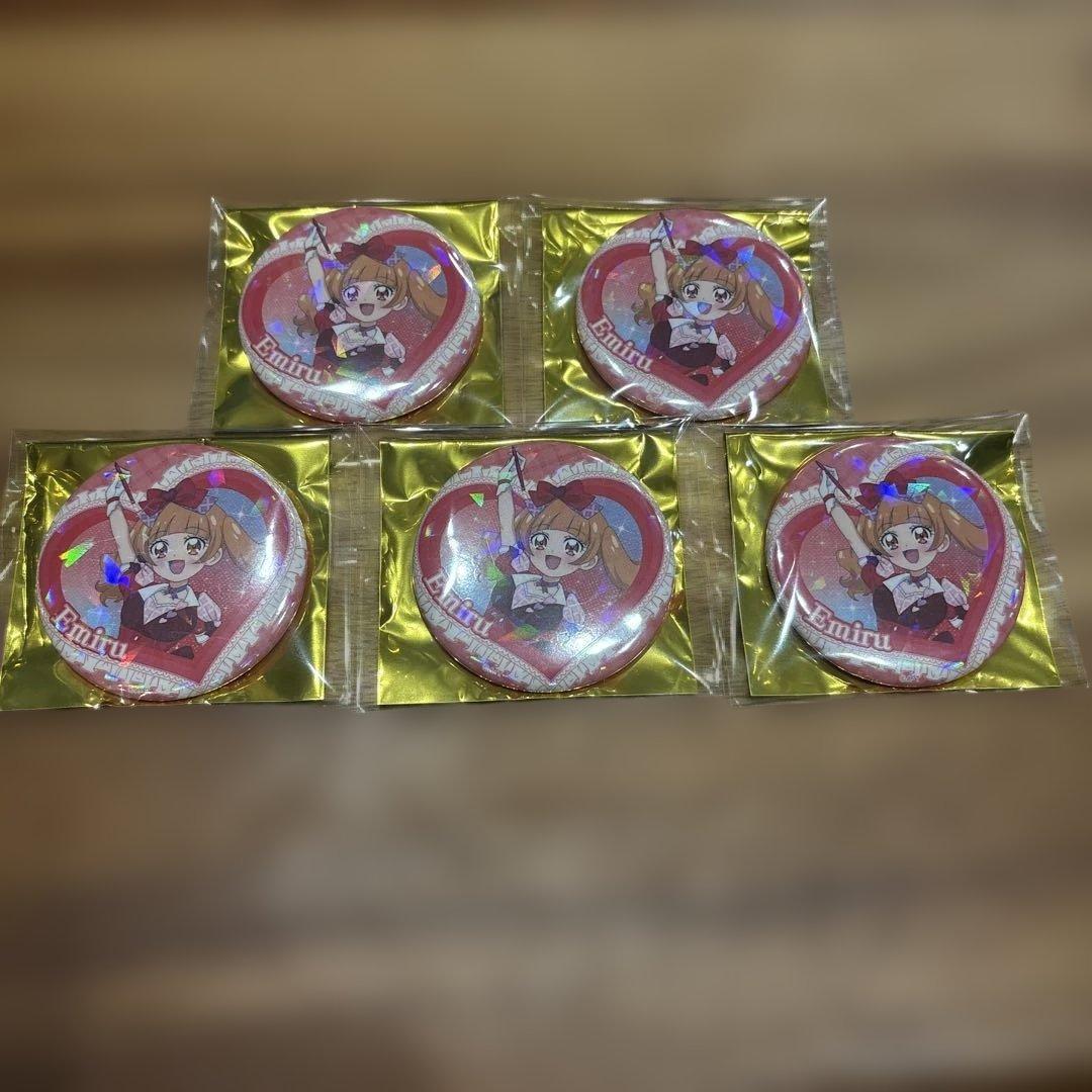 えみる　キュアマシェリ　スイパラ　缶バッジ　5個セット　匿名発送