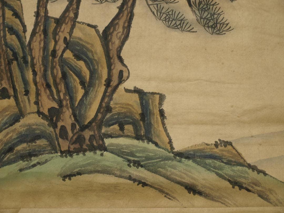 民間仕入れ品　中国唐時代の人物図　肉筆絵　激安骨 BD110A2-2