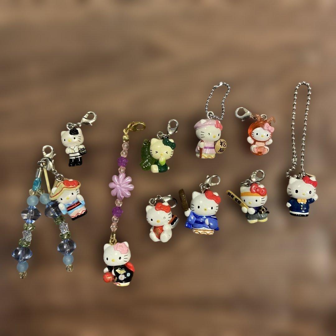 ご当地キティ　根付け　ファスナーマスコット　キーホルダー　キティまとめ売り