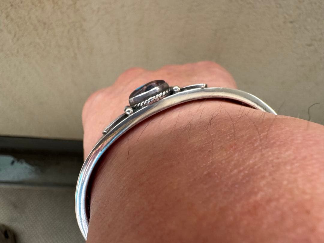 最終 美品 故人 ドノバンキャドマン バングル ビズビーターコイズ ヘビーゲージ