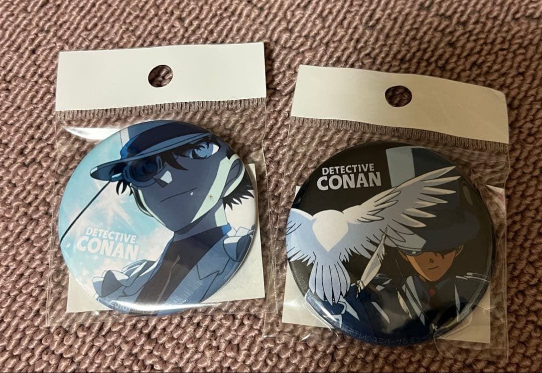 【レア】名探偵コナン　まじっく快斗　怪盗キッド　缶バッジ　黒羽快斗　2点セット