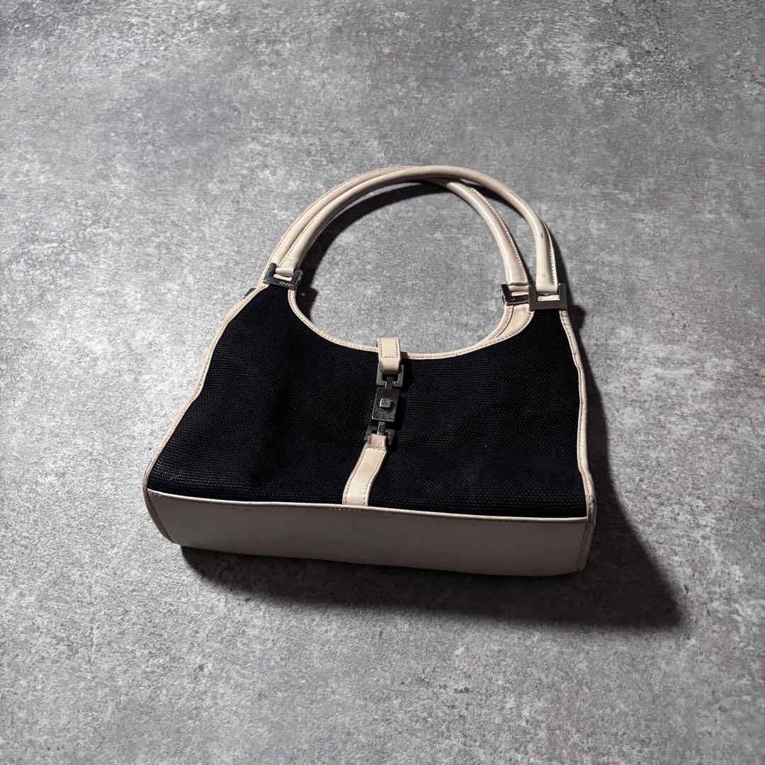 GUCCI グッチ ハンドバッグ ジャッキー ロゴ金具 レザー