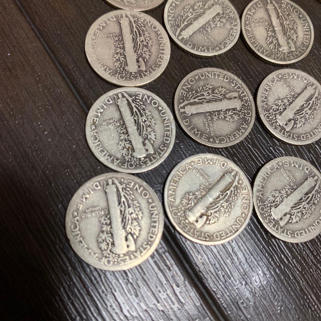 アメリカ　銀貨　ダイム銀貨など　２０枚
