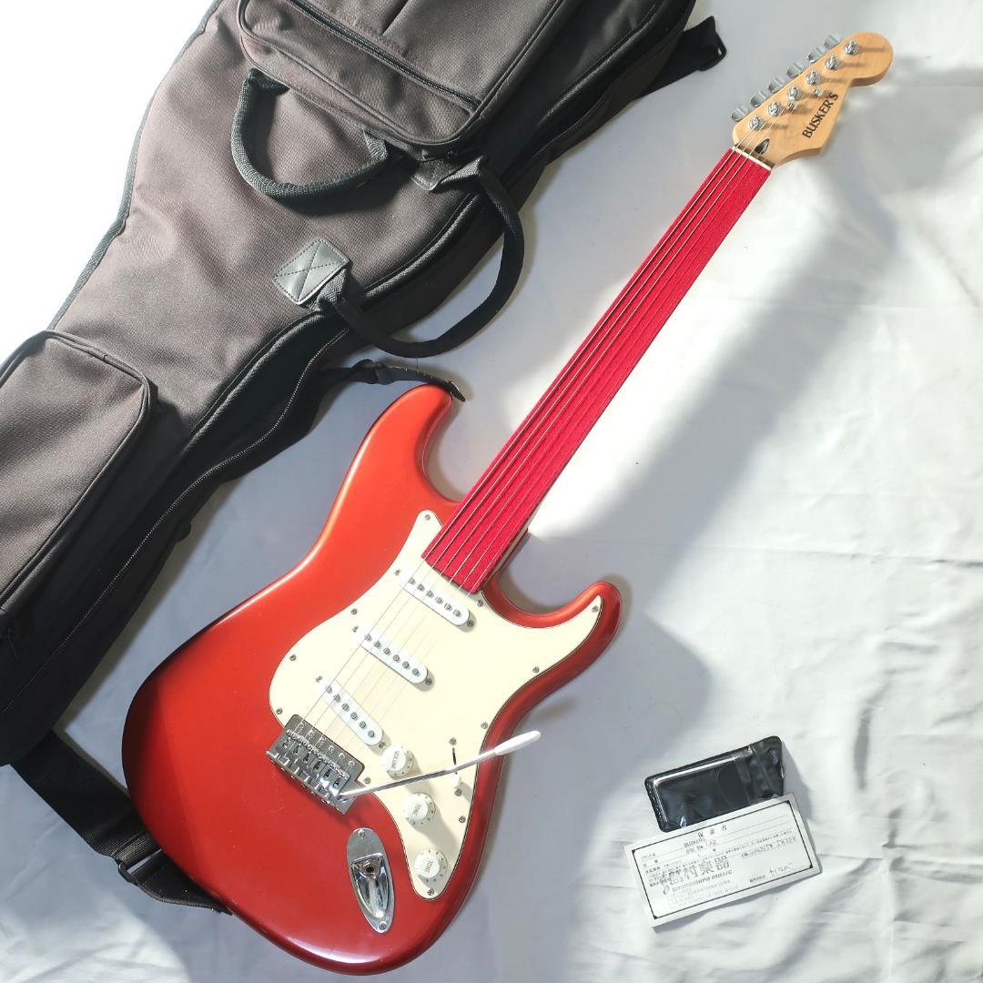 美品 BUSKERS エレキギター ギグバッグ＆ストラップ＆フレットガード付