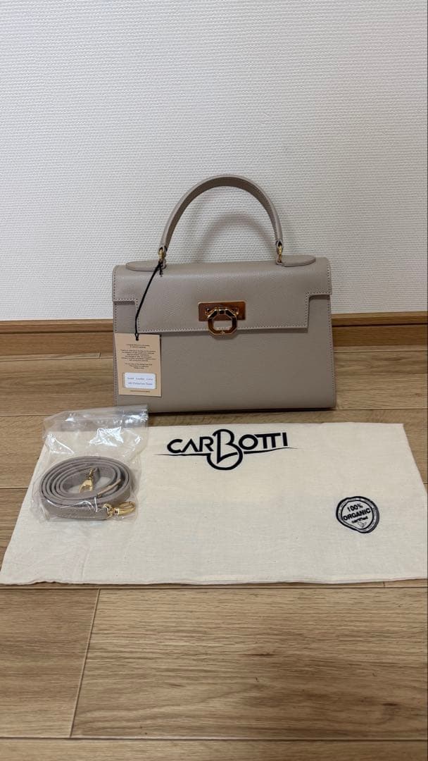 CARBOTTI ハンドバッグ　TAUPE
