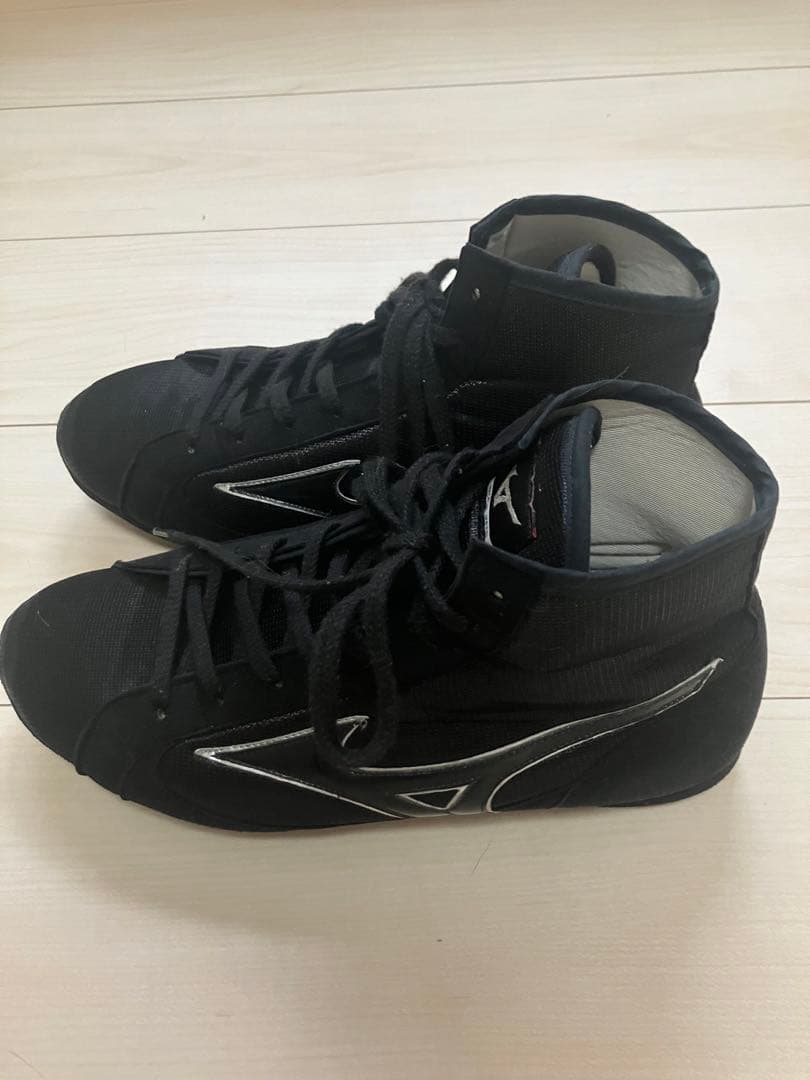 Mizuno ボクシングシューズ ブラック ハイカット 26.5㎝