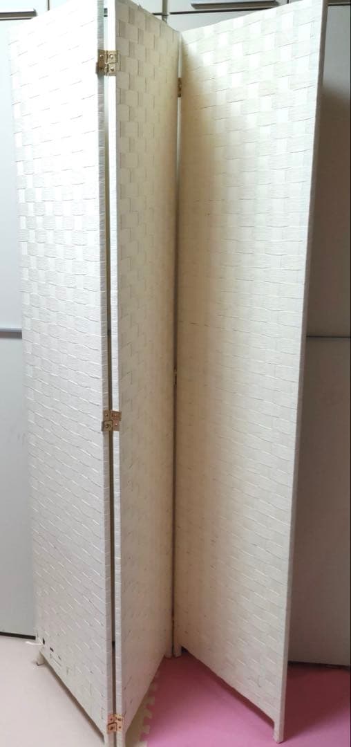 間仕切り パーテーション　3連タイプ　アイボリー残1つ！！直接受け渡し限定☆