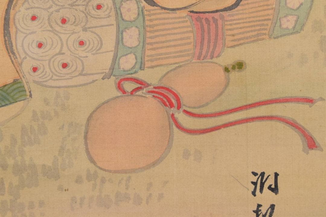 【真作】洞松/滝に人物図/掛軸☆宝船☆AB-93