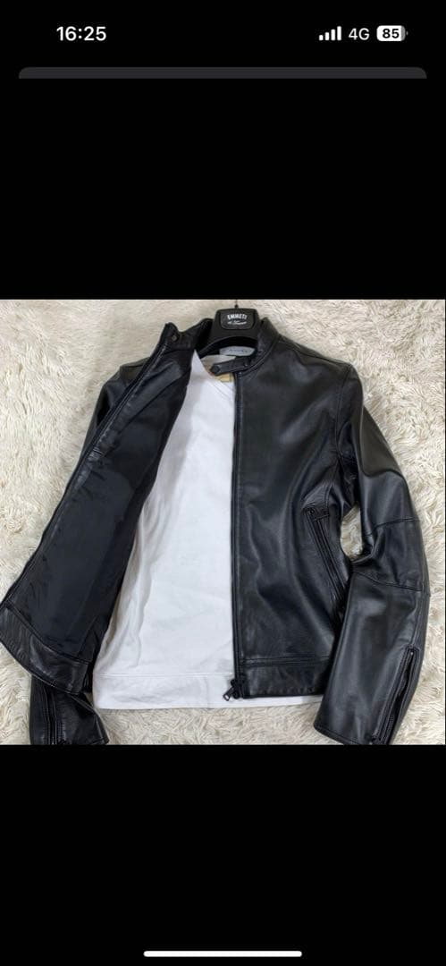 【値引きしました！】美品アウール イタリアンレザー ジャケット シングル 黒 L