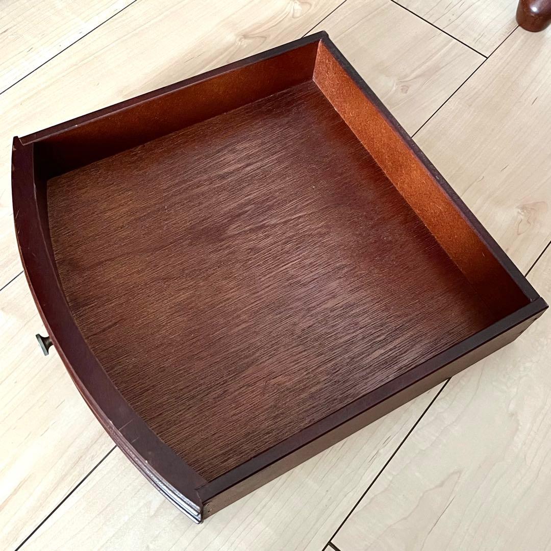 コンソールテーブル　引き出し付き　猫脚　ハーフムーン　半円　花台　アンティーク