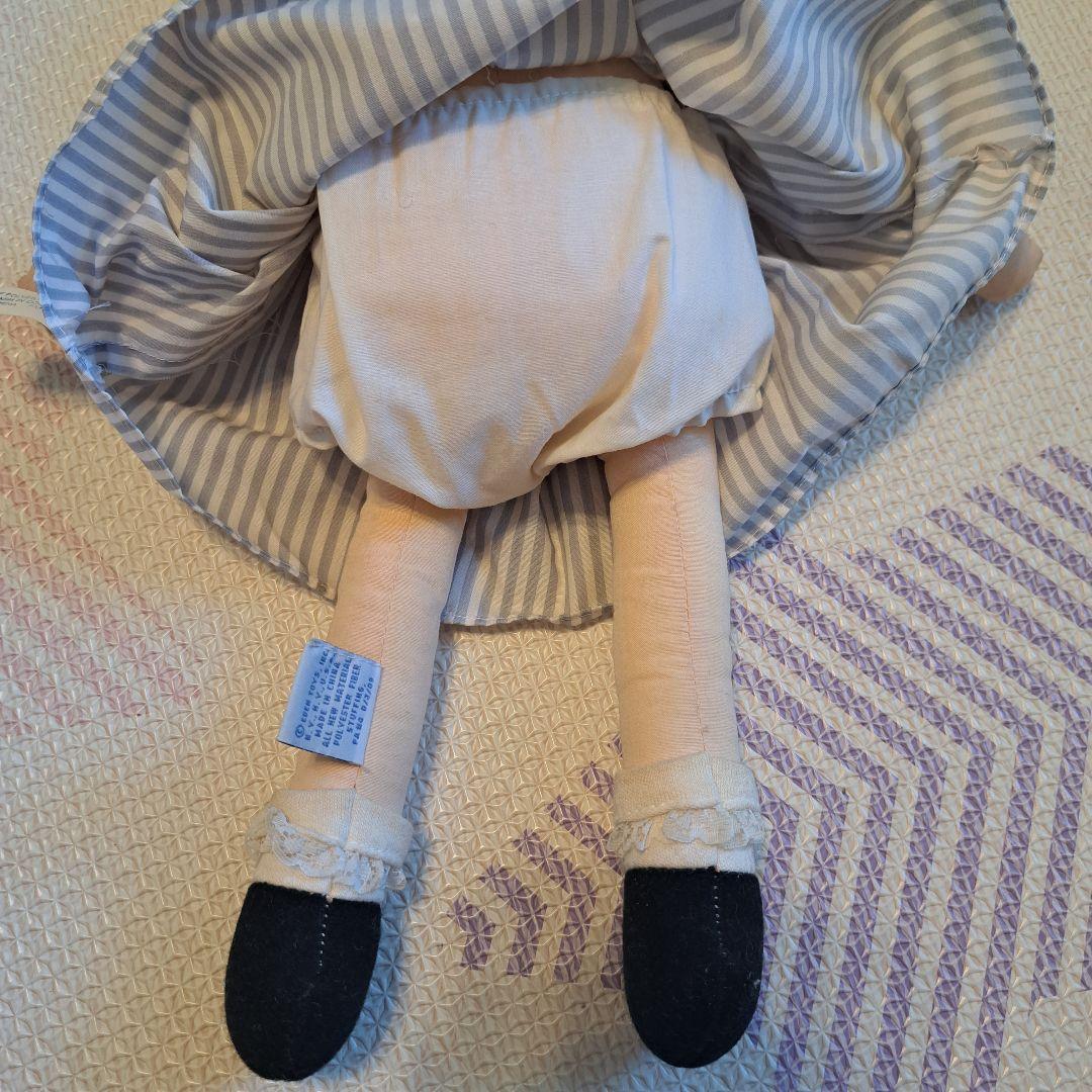 マドレーヌちゃん　赤毛　ストライプドレスのぬいぐるみ　人形　ビンテージ　レトロ