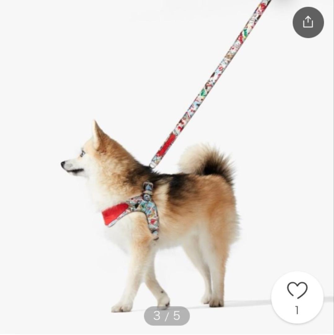 Christian Louboutin レザー犬リーシュとハーネスのセットS