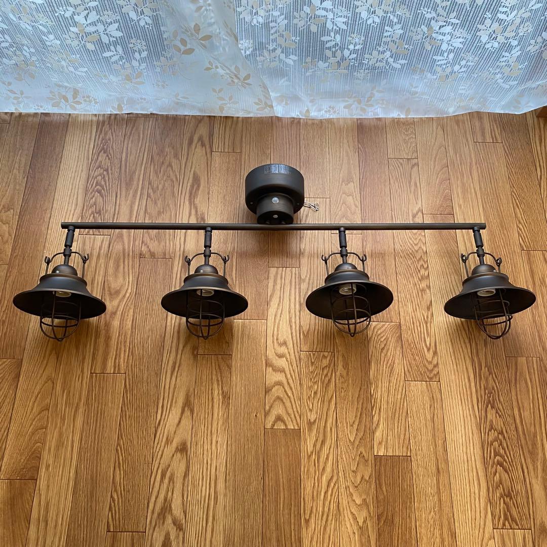 Ampoule RAUTA 4灯 シーリングライト バータイプ アイアン レトロ