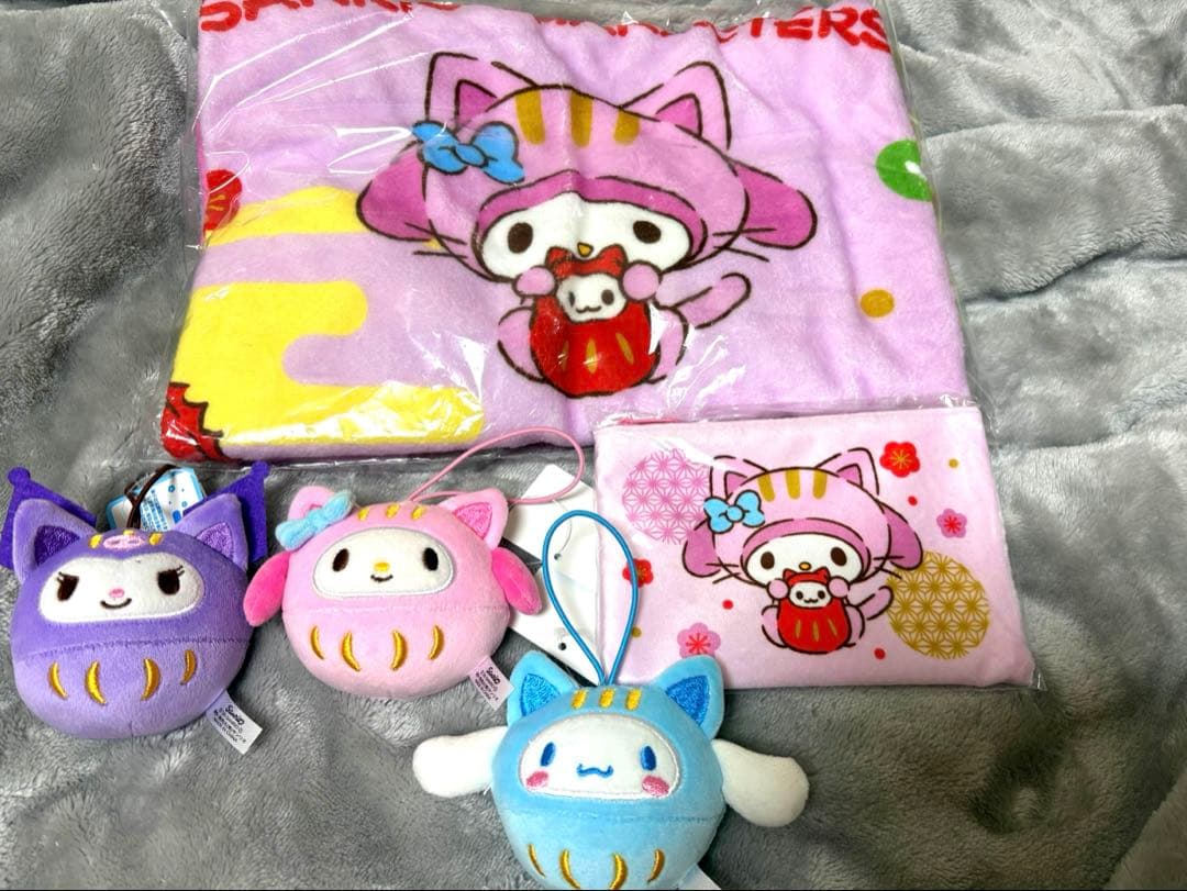 くるっとまわして さんりおきゃらくたぁずチャレンジ！ ひざかけ マスコット