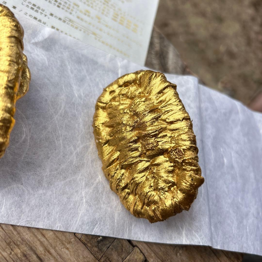 木箱入金のわらじ(純金箔)999.9 縁起物 純金 商売繁盛 学業向上 置物