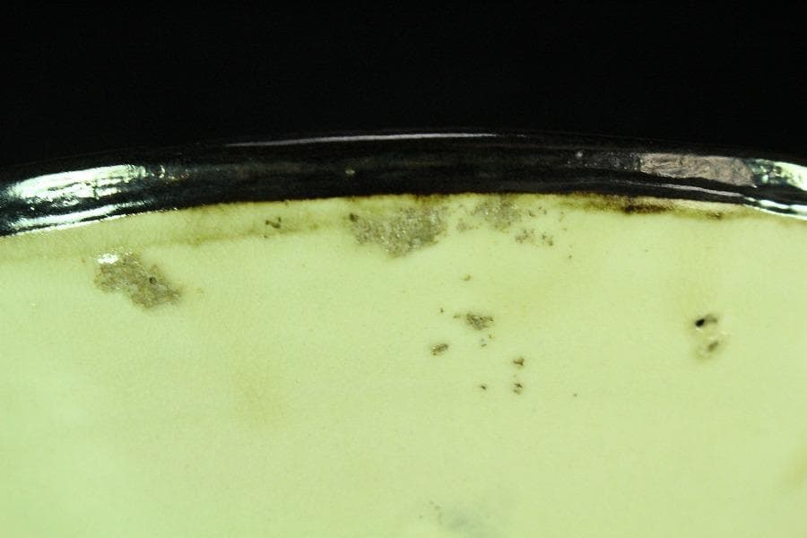 中国美術 赤絵 草花紋 碗 古美術 唐物 茶道具伝来(K-YC513)