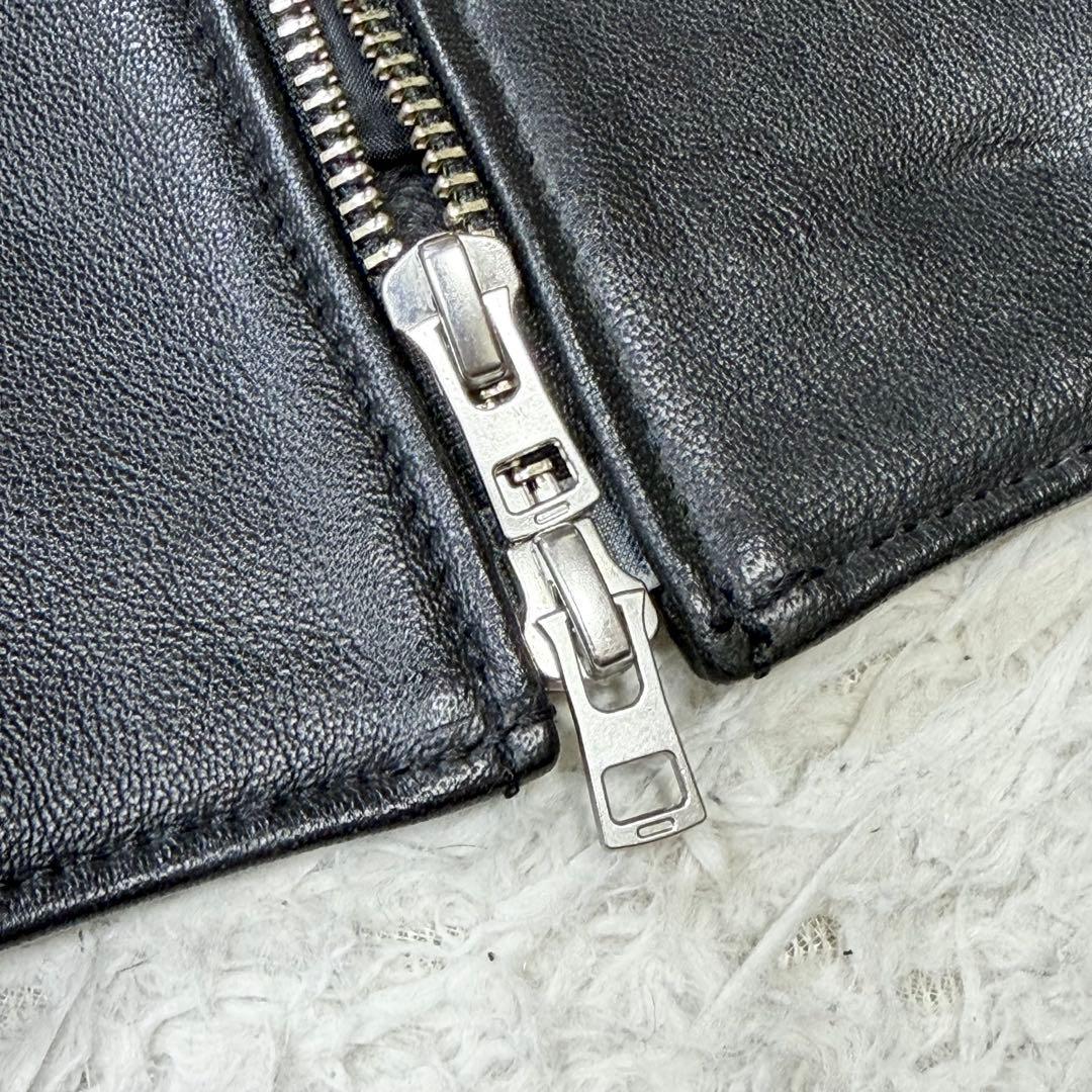 【美品】希少Lサイズ　LIDNM リドム　シングルライダース　ダウンジップ